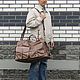 Large travel leather bag SKIF walnut color. Travel bag. Tais-bags. My Livemaster. Фото №6