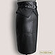 Order Pencil skirt 'Maya II' from nat. leather or suede (any color). Elena Lether Design. Livemaster. . Skirts Фото №3
