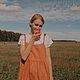 Сарафан льняной "Босиком по траве", терракотовый. Платья. Filiх - Лен Хлопок Лес. Ярмарка Мастеров.  Фото №5