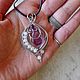 Order Pendant with amethyst and rose quartz wire wrap. selenawirejewelry. Livemaster. . Pendant Фото №3