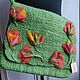 Bag felted Poppies, Crossbody bag, Moscow,  Фото №1