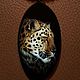 pendant 'wild cat'. Pendants. Hand-painted stones. Online shopping on My Livemaster.  Фото №2