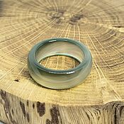 Украшения handmade. Livemaster - original item 20.25 r-r Ring green tinted agate Steppe (sza20258). Handmade.