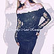 Long lace evening black dress 'Black Swan', Dresses, Moscow,  Фото №1
