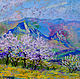 The picture with the mountains 'Spring in Crimea' oil on canvas, Pictures, Voronezh,  Фото №1