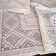 Un mantel de fiesta. Lino, bordado blanco, bordado de costura, Tablecloths, Krasnodar,  Фото №1