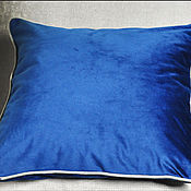 Декоративная подушка с вышивкой хлопковым шнуром