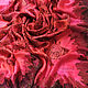 Red Silk Handkerchief 'Dance of Roses' silk satin 100%. Shawls1. Silk Batik Watercolor ..VikoBatik... My Livemaster. Фото №5