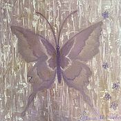 Картины и панно handmade. Livemaster - original item Pictures: Oil Painting Lilac Pink Butterfly. Handmade.