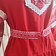 Red linen dress Vesnyanka Russian, Slavic. Folk dresses. Kupava - ethno/boho. My Livemaster. Фото №6