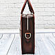 Men's briefcase bag, designer model made of genuine leather. Men\'s bag. SHOES&BAGS. My Livemaster. Фото №6
