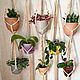 Заказать Макраме подвесы, макраме кашпо. Macrame in heart. Ярмарка Мастеров. . Подвесы для кашпо Фото №3