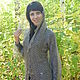 182 cardigan coat knitted clothing, feather products, Coats, Orenburg,  Фото №1