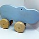 Order Wooden toy Hippo. Shop Grizunok teether. Livemaster. . Rolling Toys Фото №3