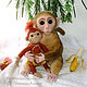 Cheat monkey is a soft moving teddy toy made of plush. Teddy Toys. Woolen Zoo. My Livemaster. Фото №6