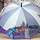 Paraguas: Paraguas pintado a mano ' Techos de San Petersburgo'. Umbrellas. UmbrellaFineArt. Интернет-магазин Ярмарка Мастеров.  Фото №2