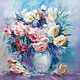 Modern painting-Delicate bouquet-oil Paintings. Pictures. Natalia Davydova. Online shopping on My Livemaster.  Фото №2