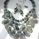 Necklace 3 strands and Earrings - MOSS AGATE beads. Jewelry Sets. Dorida's Gems (Dorida-s-gems). My Livemaster. Фото №5