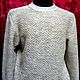 100% linen Men's cardigan'Shells'. Mens jumpers. Exclusive linen jersey from Elena. Online shopping on My Livemaster.  Фото №2