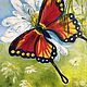 Oil painting Butterfly on a flower. Pictures. sharaeva-elena. My Livemaster. Фото №6