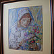 Embroidered picture of 'Flowers for mom', Pictures, Vilnius,  Фото №1