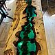 Стол-река из слэба капового клена с эпоксидной смолой 120х60. Столы. WoodBroker. Ярмарка Мастеров.  Фото №5