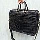 Briefcase made of genuine leather crocodile, Brief case, Moscow,  Фото №1