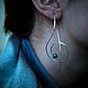 Серьги из позолоченного серебра Скрипичный ключ и басовый ключ. Серьги классические. BIHAYNA. Ярмарка Мастеров.  Фото №6