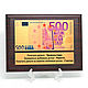 Плакетка деньги сувенирные "Евро", Панно, Москва,  Фото №1