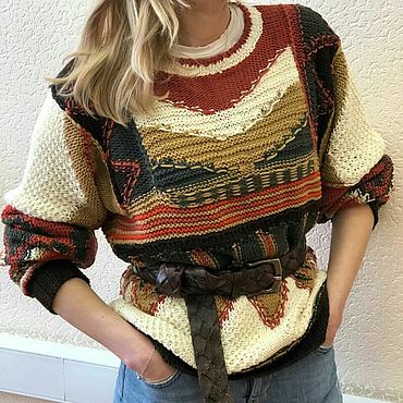 Одежда ручной работы. Ярмарка Мастеров - ручная работа Джемпер Геометрия. Handmade.