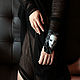 3D Bracelet 'Gothic mask' made of genuine leather. Bead bracelet. newandw. Online shopping on My Livemaster.  Фото №2