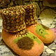 Booties felted baby Funny snail, Babys bootees, Moscow,  Фото №1