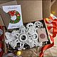 Набор новогодних ёлочных игрушек, макраме, 3 шт, Игрушки, Санкт-Петербург,  Фото №1