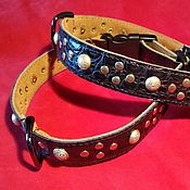 Зоотовары handmade. Livemaster - original item Leather collar on the fastex Redbag. Handmade.
