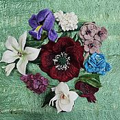 Украшения handmade. Livemaster - original item Pin Brooch: Brooch Poppy Flower Lilac Orchid Iris Rose. Handmade.