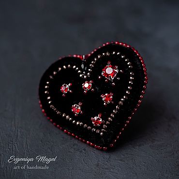 Украшения ручной работы. Ярмарка Мастеров - ручная работа Брошь Сердце. Handmade.