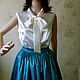 Женская блузка с бантом. Блузки. мини-ателье ' Шью для Вас '. Интернет-магазин Ярмарка Мастеров.  Фото №2