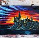 Order Oil painting 'Sunset over Hogwarts' Harry Potter Hogwarts. HappyFingers Movie store (happyfingers). Livemaster. . Pictures Фото №3