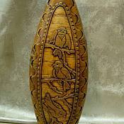 Шкатулка из дерева Абрамцево-Кудринская резьба