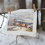 Картины и панно handmade. Livemaster - original item Pictures: Winter landscape. Handmade.
