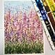 Meadow Painting Original Art Watercolor Wildflower Lavender Flower. Pictures. katbes. My Livemaster. Фото №6