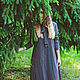 Dress dark green below the knee with a belt, Dresses, Moscow,  Фото №1