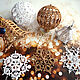 A set of Christmas balls, bells and snowflakes knitted assorted, Christmas gifts, Moscow,  Фото №1