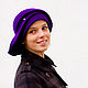 Order Hat Cloche 'violet'. adis. Livemaster. . Hats1 Фото №3