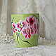 Mug with painted ''Orchids'. Mugs and cups. painting and decoupage from Marina (sovaj). Online shopping on My Livemaster.  Фото №2