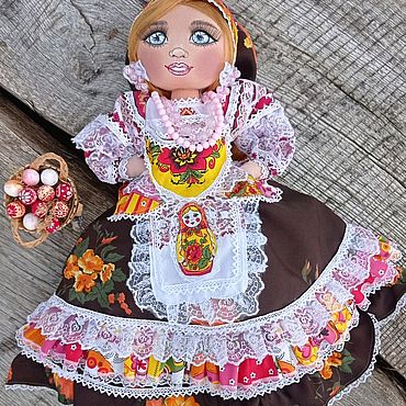 Куклы и игрушки ручной работы. Ярмарка Мастеров - ручная работа Кукла-грелка на чайник "Пасхальная красавица". Handmade.