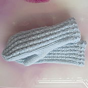 Аксессуары handmade. Livemaster - original item Knitted mittens in blue.. Handmade.