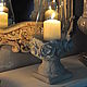 Vintage Rose concrete candle holder for large candle. Candlesticks. Decor concrete Azov Garden. My Livemaster. Фото №4