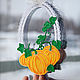 The decoration on the window, Autumn pumpkin, Suspension, Samara,  Фото №1