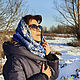 Snood scarf Blue caprice-felt. Snudy1. studiya. Online shopping on My Livemaster.  Фото №2